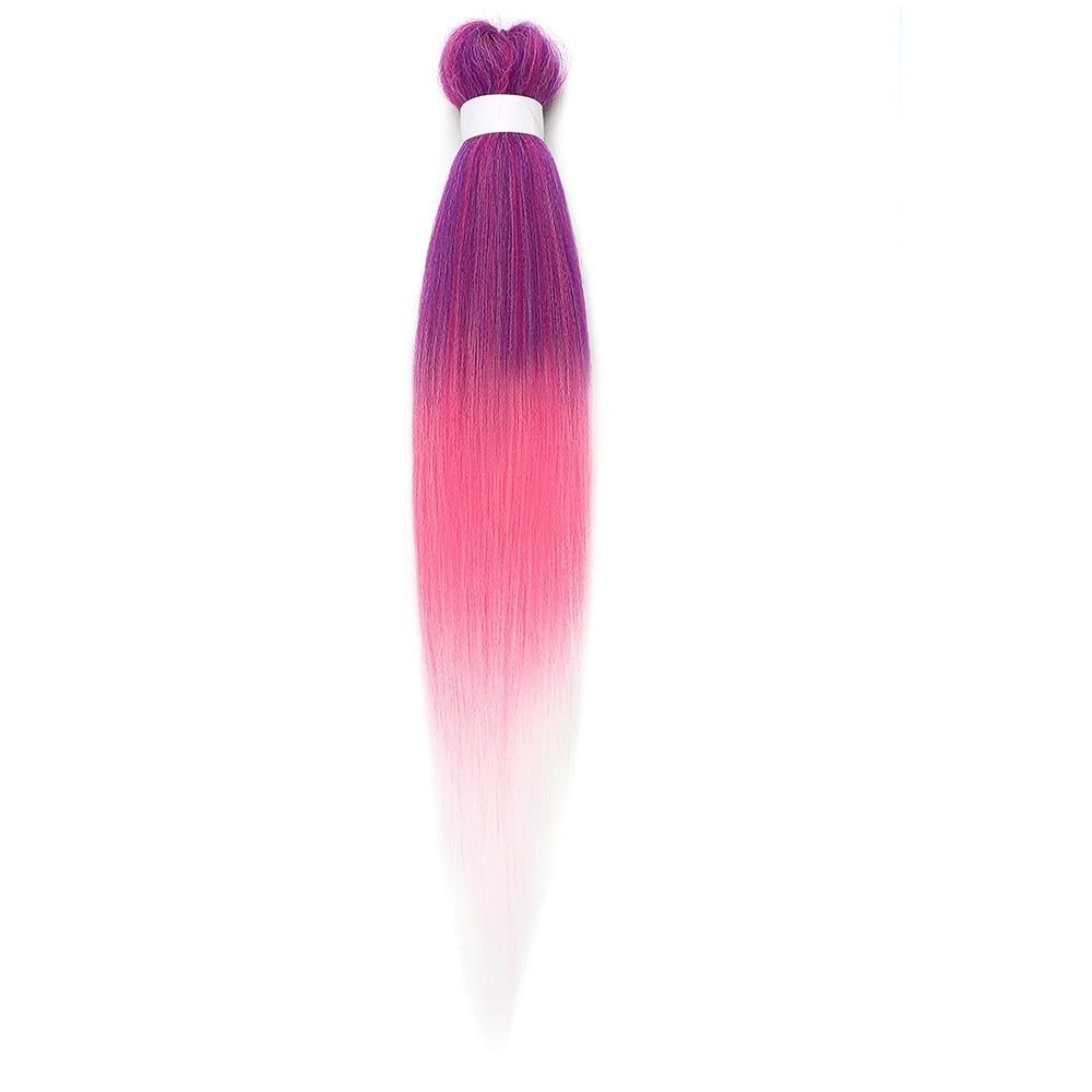 HUFFA 24Inches Hair Bulk Braid Synthetic Hair Braid Easy Braiding Hair Extension For Women(FR25)