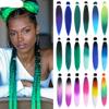 HUFFA 24Inches Hair Bulk Braid Synthetic Hair Braid Easy Braiding Hair Extension For Women(FR25) view 2