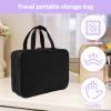 Abizarch Toiletry Bag Compartmental Toiletry Organizer Bag Portable Foldable Makeup Cosmetic Bag Organizer with Anti-slip Metal Hook for Travel Gym Outdoor Activity(black) view 3