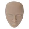 3D Makeup Practice Face Board Reusable Silicone Cosmetic Mannequin Face with 7PCS Brush for Beginner (Dark Skin Tone) view 2