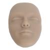 3D Makeup Practice Face Board Reusable Silicone Cosmetic Mannequin Face with 7PCS Brush for Beginner (Dark Skin Tone) view 3