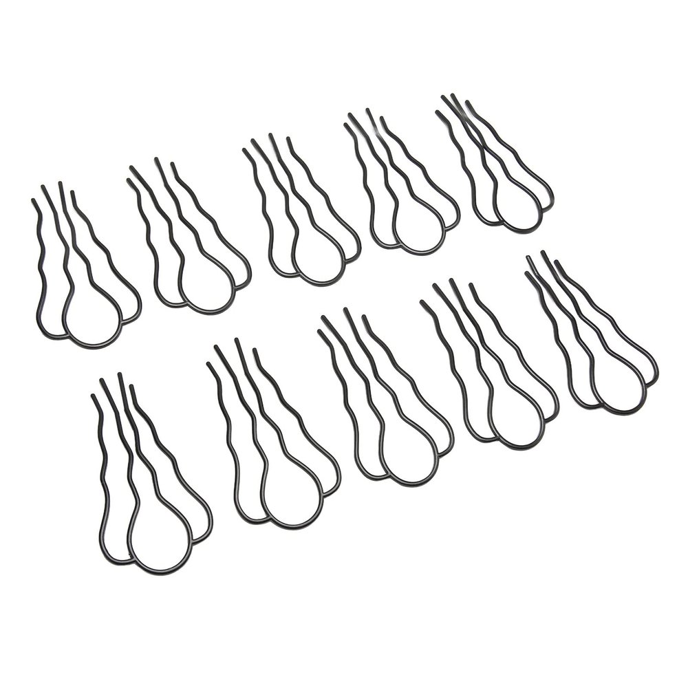 10 Pcs Hair U Shaped Clip Metal Black Coating French Vintage Style U Shaped Hair Pins for Hairstyling