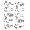10 Pcs Hair U Shaped Clip Metal Black Coating French Vintage Style U Shaped Hair Pins for Hairstyling view 2