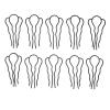 10 Pcs Hair U Shaped Clip Metal Black Coating French Vintage Style U Shaped Hair Pins for Hairstyling view 4