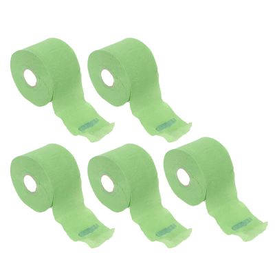 5 Rolls Disposable Barber Paper Neck Strips Self Adhesive Hairdressing Stretchy Wrap for Hairdressing Accessory
