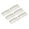 100pcs Wig Snap Clip U Shape 6 Teeth Safe Hairpiece Comb Clips for Hair Extension Hat Beige view 3