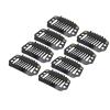 100PCS Wig Clips Windproof 8 Teeth Hair Extension Clips for Hat Fixing Black view 2