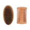 Beard Brush Comb Kit Wood Double Side Comb Soft Brush Styling Shaping Trimming Beard Grooming Kit for Men view 3