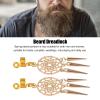 10pcs Beard Dreadlock Unisex Accessories Beard Spring Tube Dreadlock for Wedding Daily Life Golden view 3