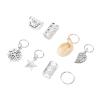 100pcs Dreadlocks Hair Rings Hollow Out Leaves Snowflake Shells Alloy Hair Braiding Jewelry Coils view 2