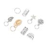 100pcs Dreadlocks Hair Rings Hollow Out Leaves Snowflake Shells Alloy Hair Braiding Jewelry Coils view 3