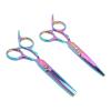 2Pcs Hair Cutting Scissors Stainless Steel High Sharpness Smoothing Hair Thinning Shears for Family Barber Professionals view 1