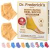 Dr. Frederick's Original Moisturizing Fuzzy Heel Socks for Dry Cracked Heels Treatment - Infused with Olive Oil, Jojoba Oil and Vitamin E - 2 Pairs - Stocking Stuffers for Adults - Citrus Glow