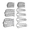 8Pcs Hair Fork Clip Metal Black Coating Vintage Elegant U Shaped Hair Side Combs for Styling DIY view 1