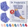 Dr. Frederick's Original Moisturizing Fuzzy Heel Socks for Dry Cracked Heels Treatment - Infused with Olive Oil, Jojoba Oil and Vitamin E - 2 Pairs - Stocking Stuffers for Adults - Lavender Luxury view 1