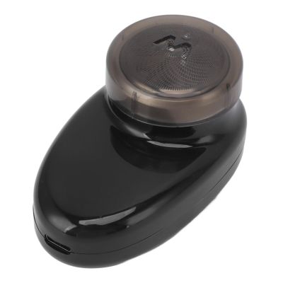 Cordless Mini Beard Trimmer Arc Shaped Foil USB Rehargeable Digital Display Beard Clipper (Black)