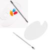 Clear Nail Palette Acrylic Clear Makeup Mixing Tray with Spatula for Painting Nail Art view 2