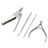 4pcs Manicure Scissors Set Double Ended Nail Pusher Stainless Steel Dead Skin Cuticle Scissors Kit view 1