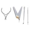 4pcs Manicure Scissors Set Double Ended Nail Pusher Stainless Steel Dead Skin Cuticle Scissors Kit view 2