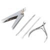 4pcs Manicure Scissors Set Double Ended Nail Pusher Stainless Steel Dead Skin Cuticle Scissors Kit view 3