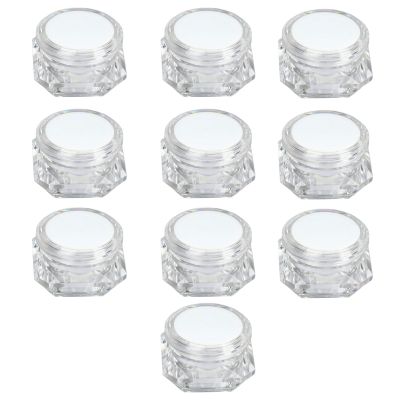 10 PCS Shape Empty Plastic Jars Pot Reusable Leakproof Cosmetic Containers for Creams Lotions Cosmetics