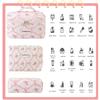 3PCS Cotton Quilted Floral Makeup Bag Set for Women Girls, Cute Make Up Bags with Brush Pockets, Large Wide-Open Toiletry Pouch Gifts for Toiletries Accessories Travelling Essentials view 3