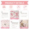 3PCS Cotton Quilted Floral Makeup Bag Set for Women Girls, Cute Make Up Bags with Brush Pockets, Large Wide-Open Toiletry Pouch Gifts for Toiletries Accessories Travelling Essentials view 4