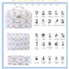 3PCS Cotton Quilted Floral Makeup Bag Set for Women Girls, Cute Make Up Bags with Brush Pockets, Large Wide-Open Toiletry Pouch Gifts for Toiletries Accessories Travelling Essentials view 3