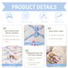 3PCS Cotton Quilted Floral Makeup Bag Set for Women Girls, Cute Make Up Bags with Brush Pockets, Large Wide-Open Toiletry Pouch Gifts for Toiletries Accessories Travelling Essentials view 4