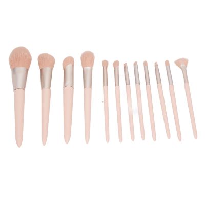 12pcs Makeup Brush Set Soft Fiber Hair Loose Powder Blush Eyebrow Eyeshadow Brush for Makeup Artist
