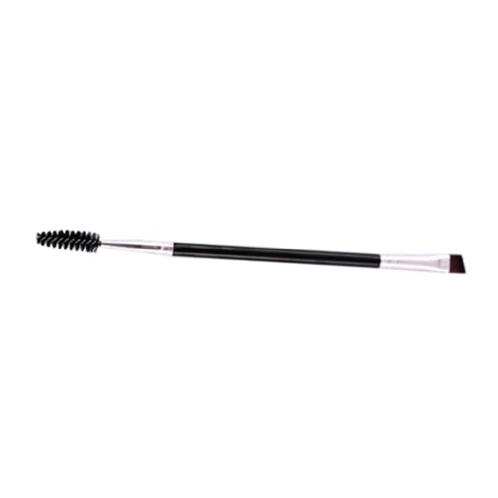 Double Ended Eyebrow Brush Angled Brow Brush with Spoolies Portable Makeup Tool 5.9in