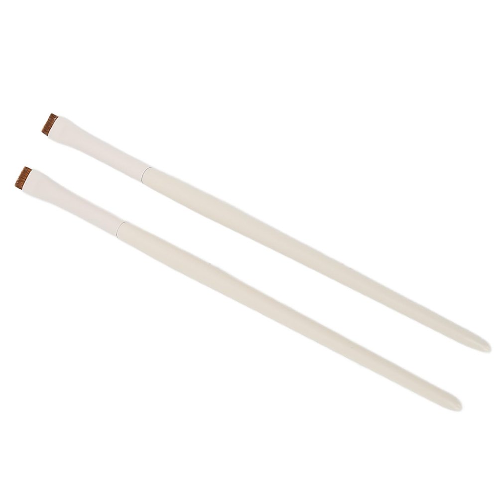 2pcs Fine Angled Brushes Ultra Thin Slanted Flat Angle Makeup Eyebrow Concealer Brushes
