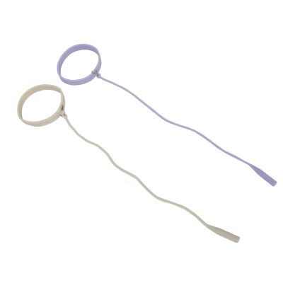 2pcs Eyelash Extension Tweezer Holder Bracelet Silicone Ring Tweezers Protector Wrist Band Strap Purple White