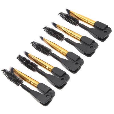 5pcs Double Ended Brow Brush Professional Makeup Soft Hair Foldable Eyebrow Eyelash Brush Cosmetic Tool