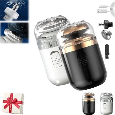 2-in-1 Portable Mini Capsule Shaver, Washable Electric Beard Razor with Automatic Type-C Charging, Multifunctional Travel-Friendly Design for Men (Mix 2)