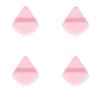 4 facial soft triangle puffs, wet and dry makeup tools, used for powder, mineral powder, body powder, foundation make-up, washable powder puffs (Pink) view 1
