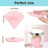 4 facial soft triangle puffs, wet and dry makeup tools, used for powder, mineral powder, body powder, foundation make-up, washable powder puffs (Pink) view 2