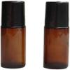 2Pcs 50ml Glass Essential Oil Roller Bottles, Refillable Roll on Bottles Empty Deodorant Bottle Containers for Fragrance Refillable Tools and Accessories Brown view 2