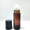 2Pcs 50ml Glass Essential Oil Roller Bottles, Refillable Roll on Bottles Empty Deodorant Bottle Containers for Fragrance Refillable Tools and Accessories Brown view 4