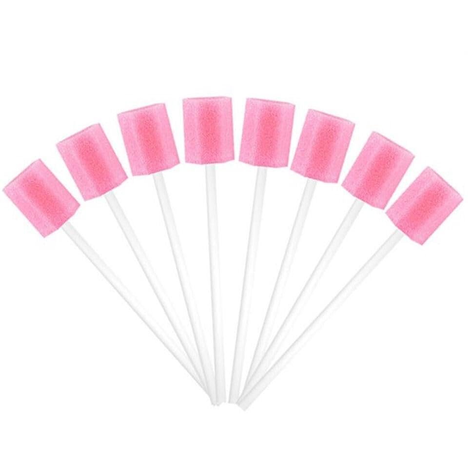 200pcs Disposable Oral Care Sponge Swab Tooth Cleaning Mouth Swabs