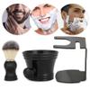 Deluxe Shaving Kit for Men, 3 in 1 Shaving Set Includes Shaving Brush & Shaving Bowl & Brush Stand, Stainless Steel Shaving Bowl & Stand, for Father Husband Boyfriend Birthday and view 2
