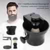 Deluxe Shaving Kit for Men, 3 in 1 Shaving Set Includes Shaving Brush & Shaving Bowl & Brush Stand, Stainless Steel Shaving Bowl & Stand, for Father Husband Boyfriend Birthday and view 3