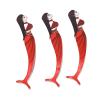 3PCS Eyelashes Tweezers False Eyelash Curlers Applicator Removal Tool Stainless Steel Nippers Red view 1