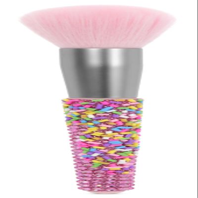 iscream Sprinkle Sparkle 7" Make-up Powder Brush with Pink Bristles and Sprinkle Handle