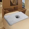 FashionCha Salon Massage Table Towel Lying Towel Washable Fiber Comfortable SPA Bed Head Curtain Cushion, Light Grey view 2