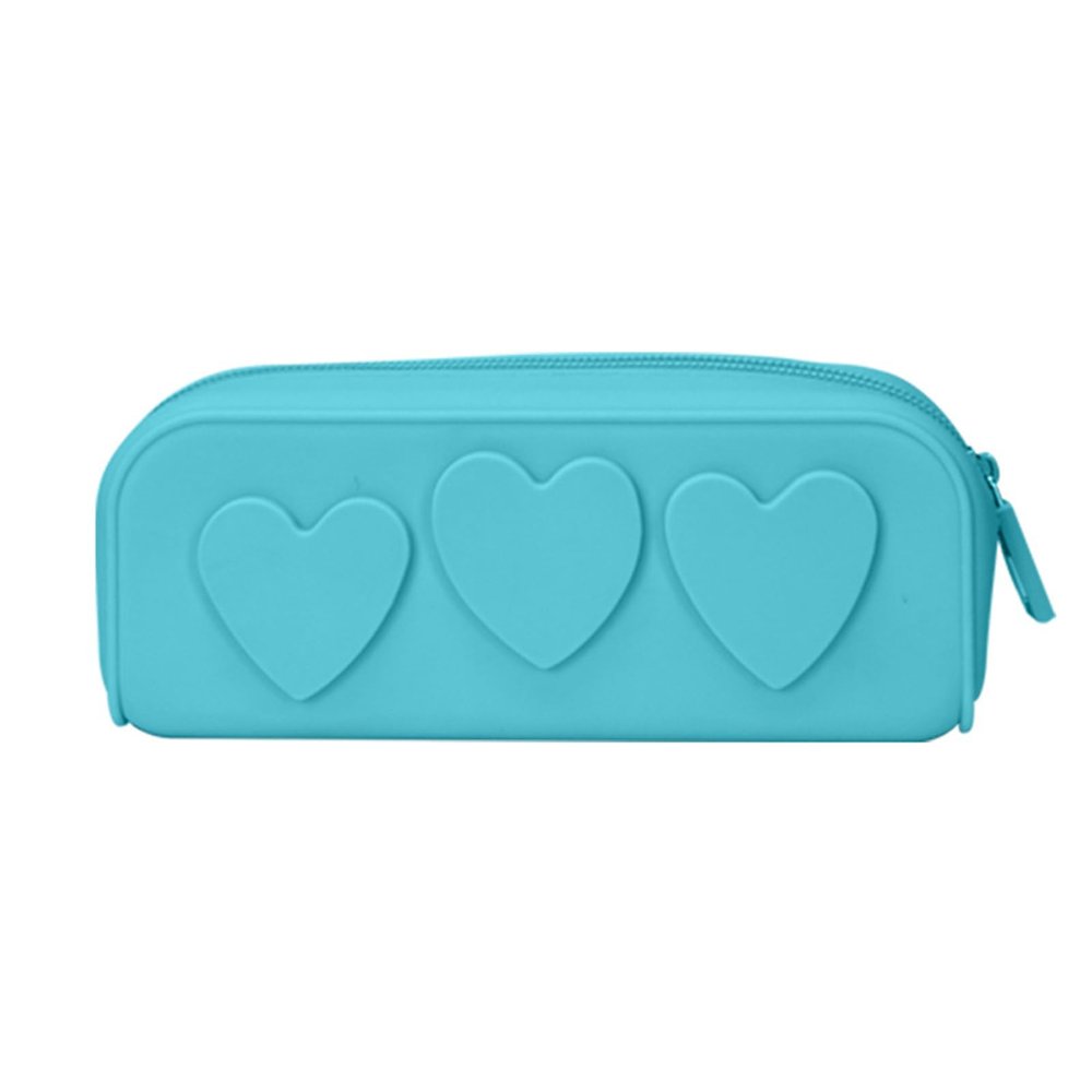 EINCORN Makeup Bag Cosmetic Bag Heart Cosmetic Pencil Case Toiletry Bag Silicon Makeup Bag for Makeup Brush