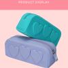 EINCORN Makeup Bag Cosmetic Bag Heart Cosmetic Pencil Case Toiletry Bag Silicon Makeup Bag for Makeup Brush view 3