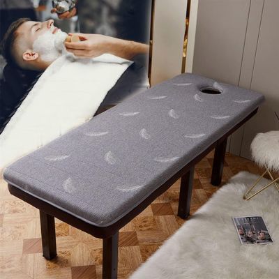 3Cm Thick Square/Round/Trapezoidal Head Spa Bed Mattress Pad, Non-Slip Memory Foam Mattress Topper Massage Table Massage Accessories Cotton Beauty Mattress(Round,80x190cm)