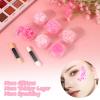 6 Pack Pink Holographic Glitter Gel for Face & Body - Sparkle Gel Makeup for Festivals, Parties, Halloween | Safe, Easy Wash Off for Hair, Cheer, Cosplay view 2
