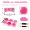 6 Pack Pink Holographic Glitter Gel for Face & Body - Sparkle Gel Makeup for Festivals, Parties, Halloween | Safe, Easy Wash Off for Hair, Cheer, Cosplay view 3